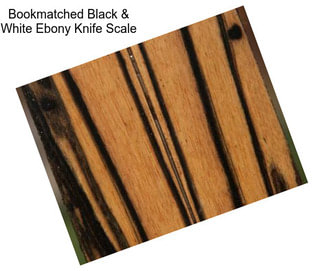 Bookmatched Black & White Ebony Knife Scale