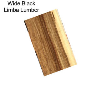 Wide Black Limba Lumber