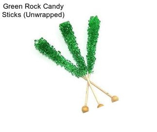 Green Rock Candy Sticks (Unwrapped)