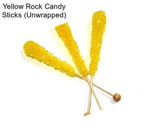 Yellow Rock Candy Sticks (Unwrapped)