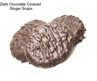 Dark Chocolate Covered  Ginger Snaps