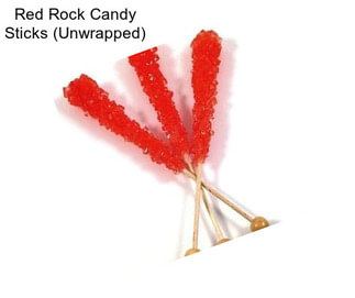 Red Rock Candy Sticks (Unwrapped)