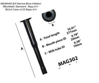 MAGNAFLEX Narrow-Bore Inflation f/BouMatic Standard - Bag of 4 - BULK Case of 25 Bags of 4