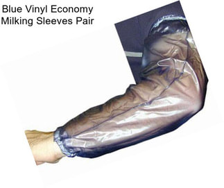 Blue Vinyl Economy Milking Sleeves Pair